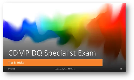 CDMP DQ Specialist Exam